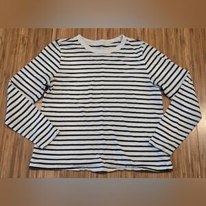 Old Navy Striped Black & White Long Sleeve Top